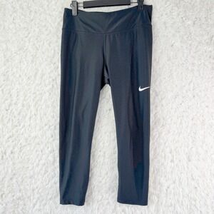 Nike Dri Fit Black Athletic Capris Leggings Womens Size M